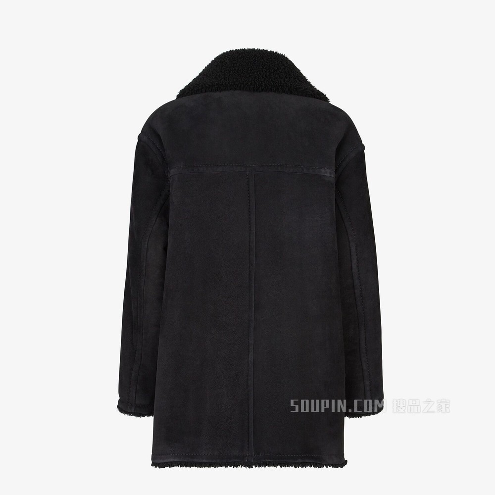外套 黑色毛羊皮外套