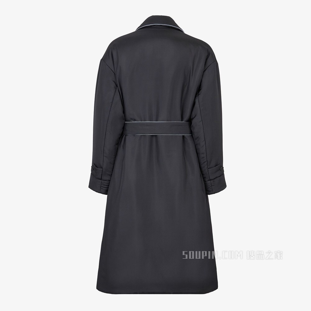外套 黑色桑蚕丝外套