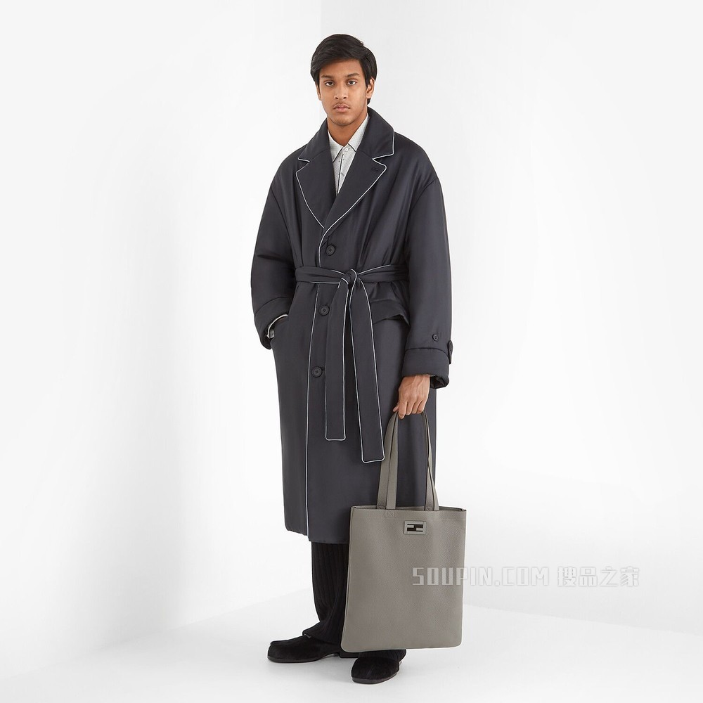 外套 黑色桑蚕丝外套