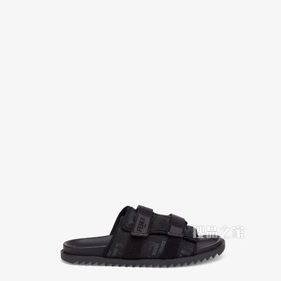 凉鞋 黑色布料凉鞋