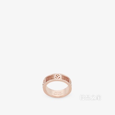 F IS FENDI戒指 玫瑰金色戒指