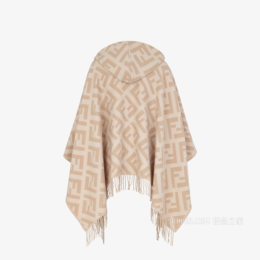 斗篷 米色羊绒斗篷