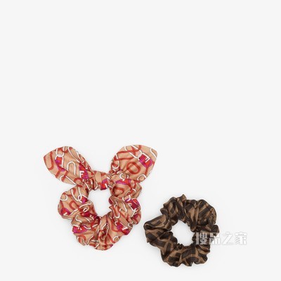 松紧发带 拼色桑蚕丝发带两件装