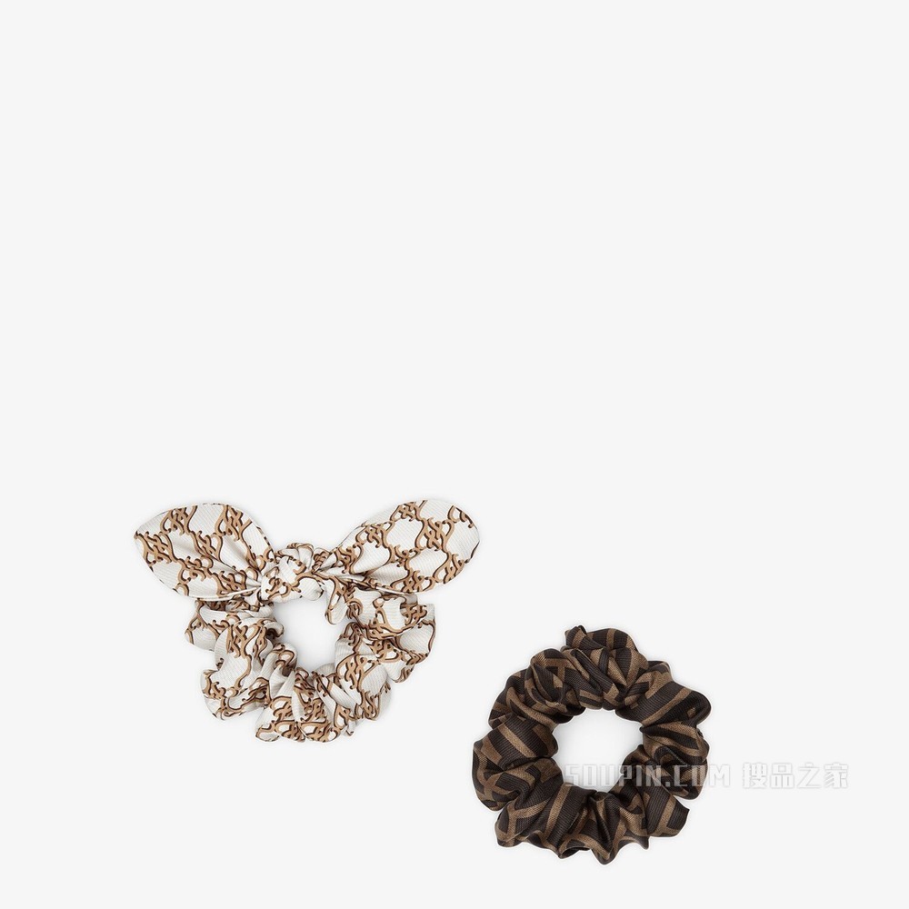 松紧发带 米色桑蚕丝松紧发带双件套