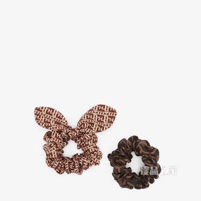 松紧发带 粉红色桑蚕丝松紧发带双件套