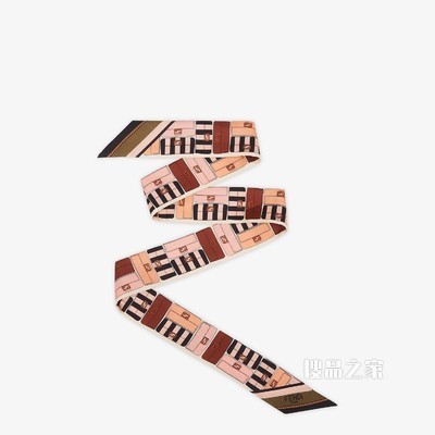 FENDI/芬迪】Wrappy 拼色有机桑蚕丝绑带FXT011AET7F0B8Y-搜品之家