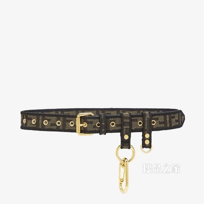 皮带 棕色织物皮带