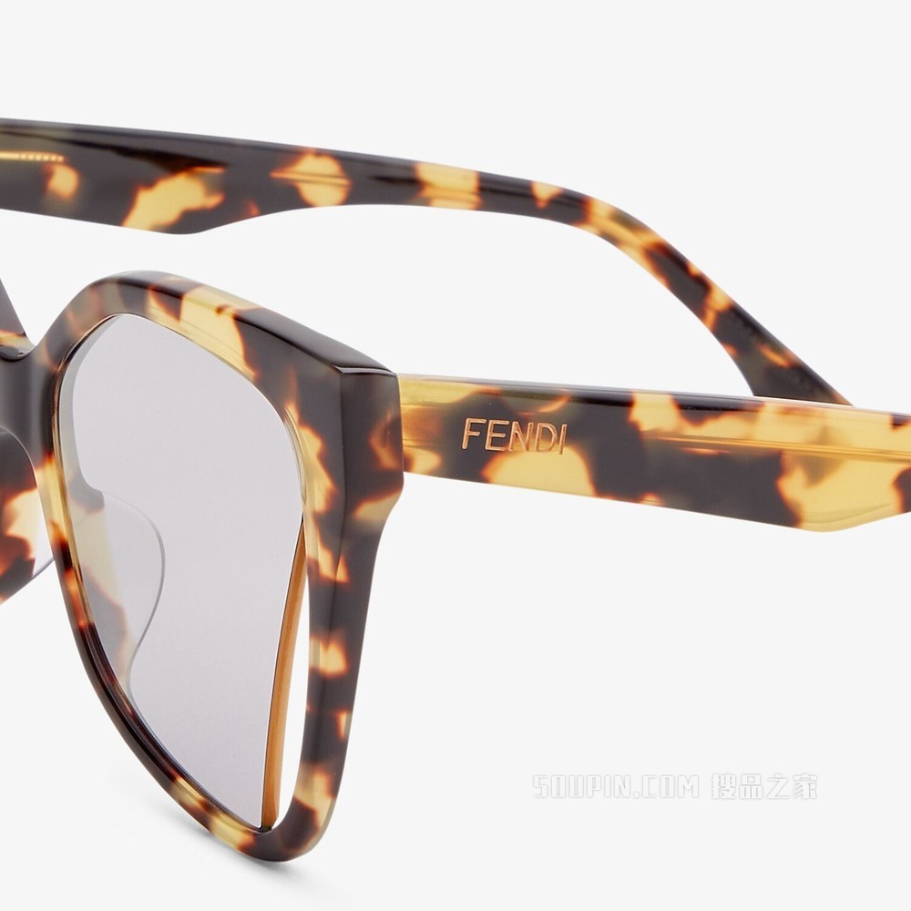 FENDI WAY 哈瓦那色醋酸纤维太阳镜