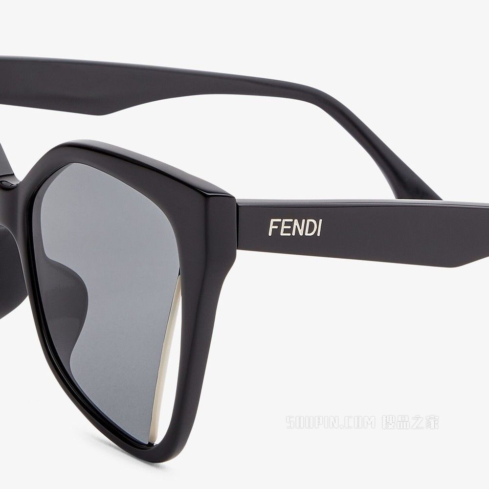 FENDI WAY 黑色醋酸纤维太阳镜