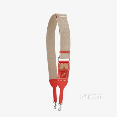 STRAP YOU 米色和红色丝带肩带