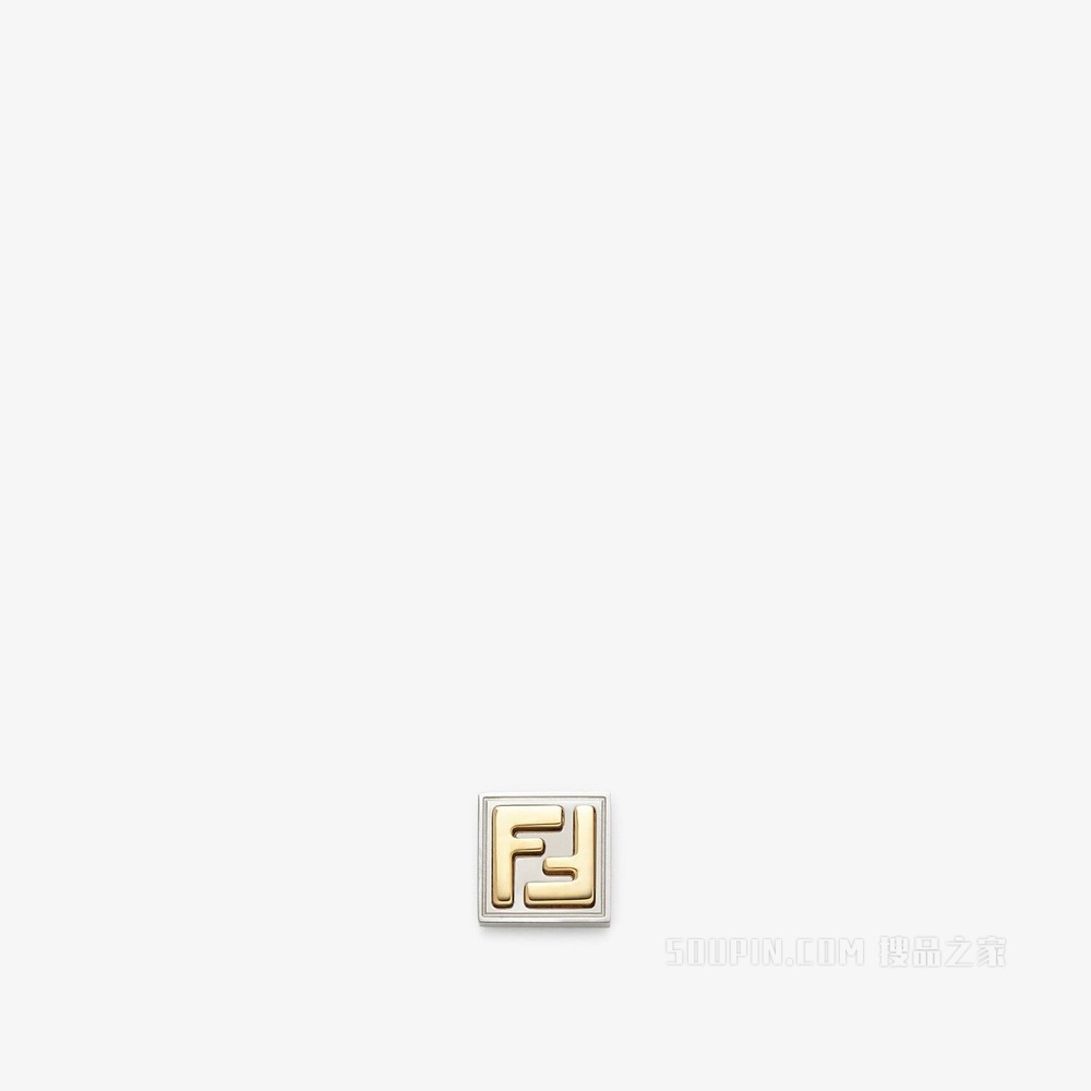 耳环 钯金和金色耳环