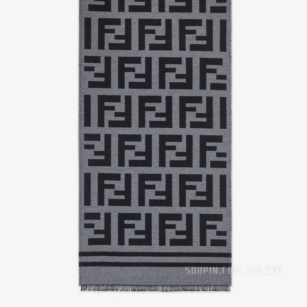 围巾 黑色羊毛围巾