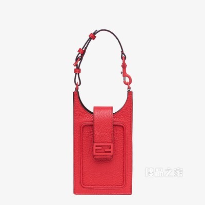 手机袋 红色皮革手机包