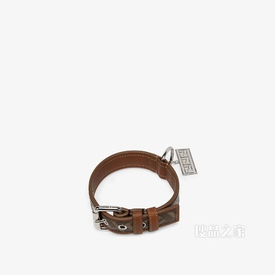 狗项圈 棕色布料项圈