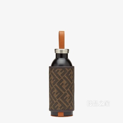 水壶 24Bottles®保暖瓶，配棕色布料瓶套
