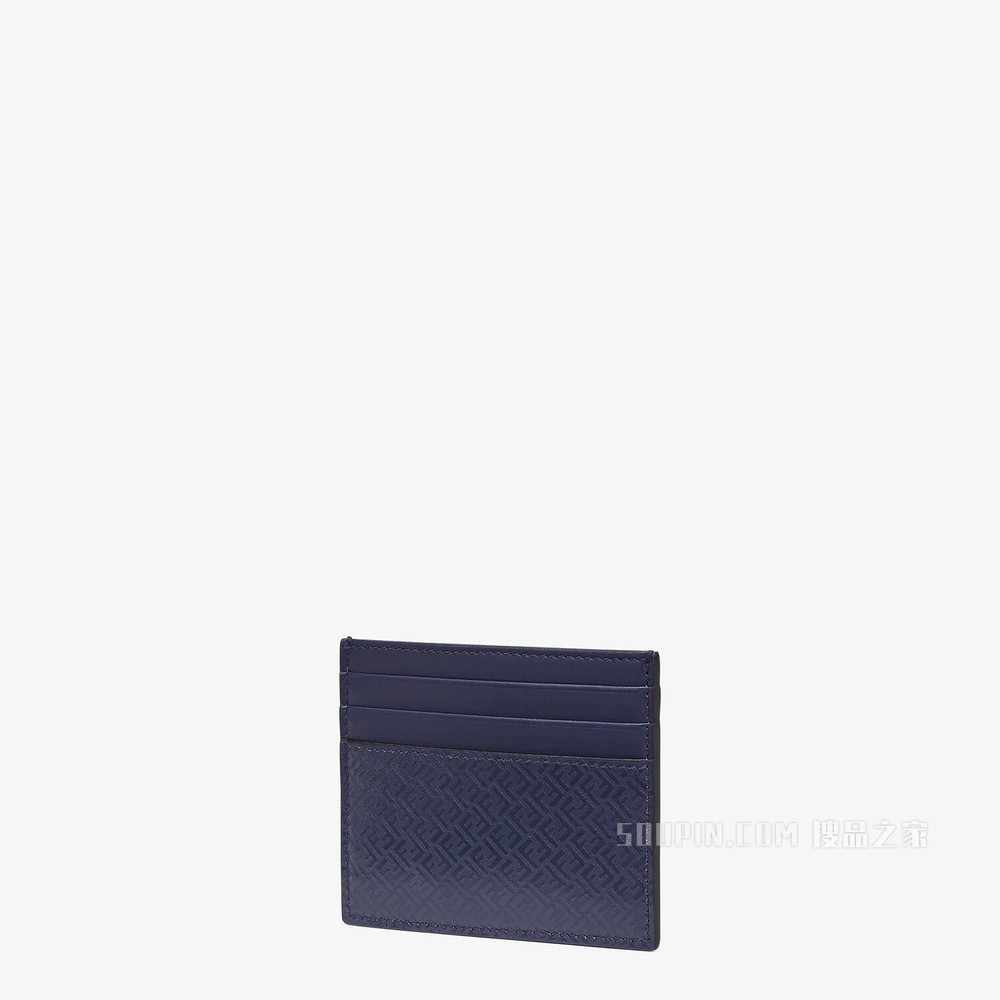 卡夹 蓝色皮质卡夹