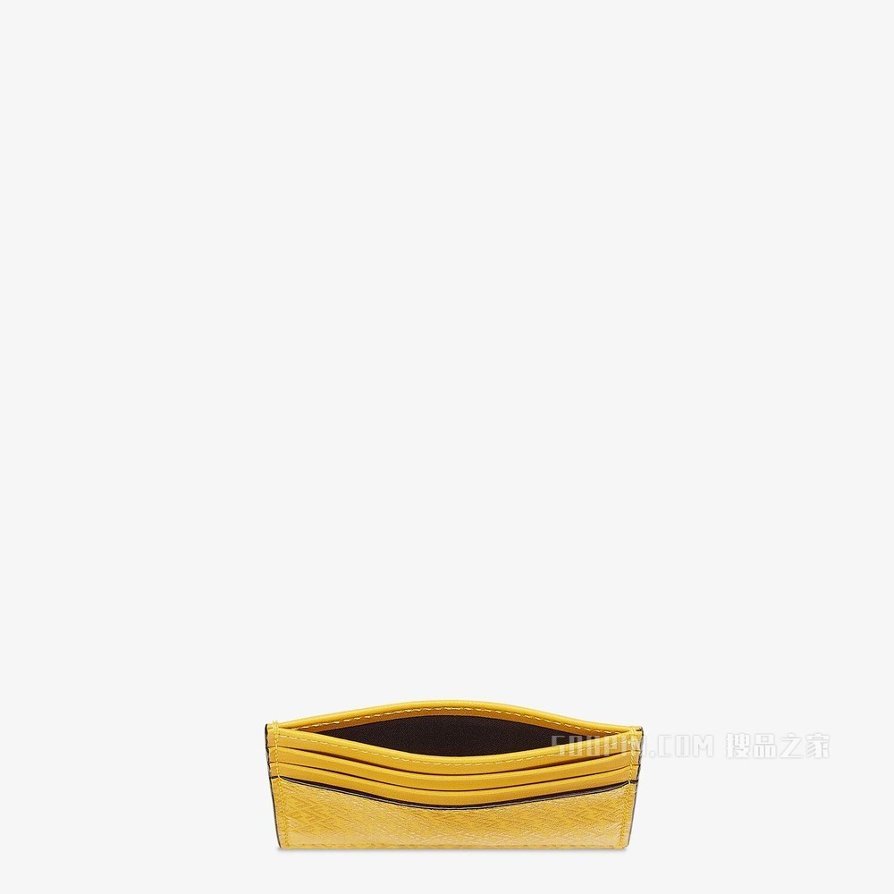 卡夹 黄色皮革卡夹