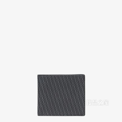 皮夹 黑色皮质双折钱包