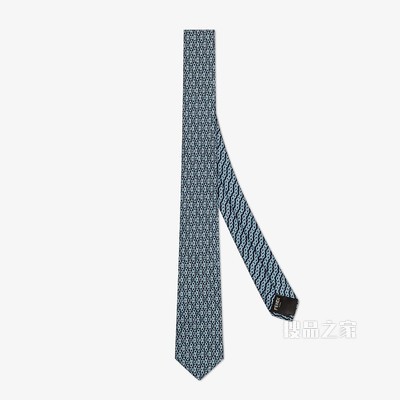领带 蓝色桑蚕丝领带