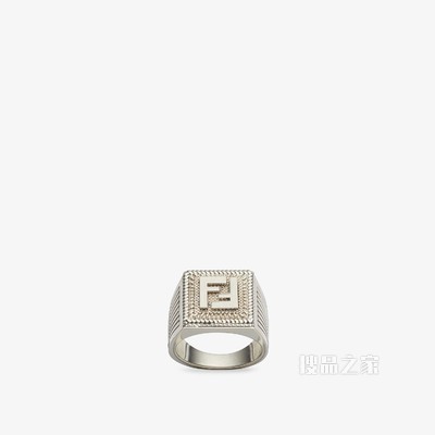 FF扭索戒指 银色戒指