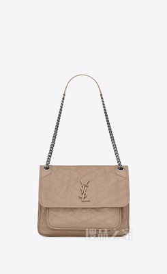 NIKI中号折叠复古皮革手提包