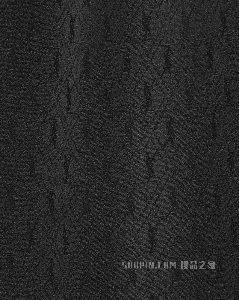 哑光和亮面字母标志桑蚕丝衬衫