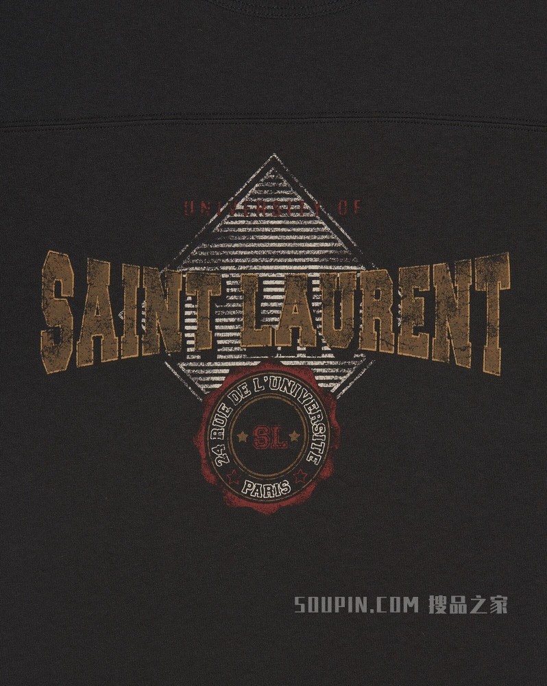“Saint Laurent University”T恤