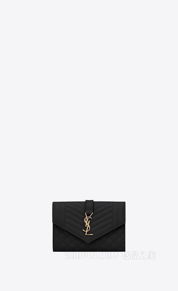 MONOGRAM小号MIX MATELASSÉ粒面压印皮革信封钱包