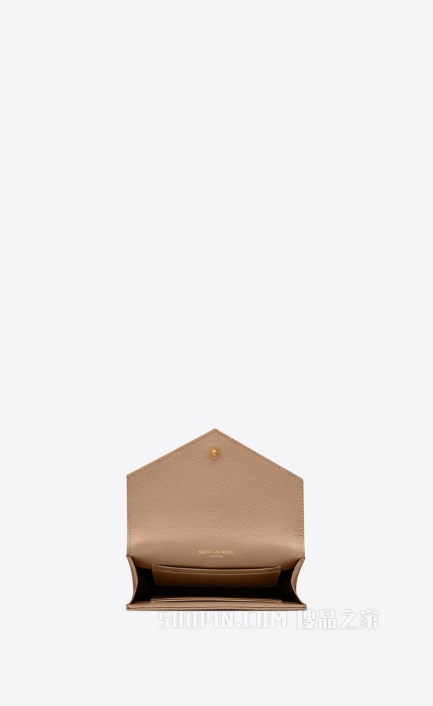 MONOGRAM混合绗缝粒面皮革小号信封钱包