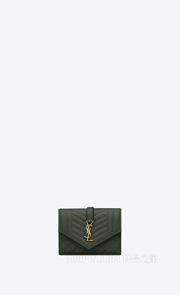 MONOGRAM MIX MATELASSÉ粒面压印皮革翻盖卡包