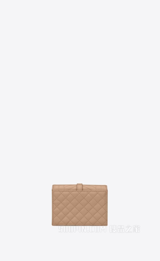 MIX QUILTED粒面皮革Monogram卡包