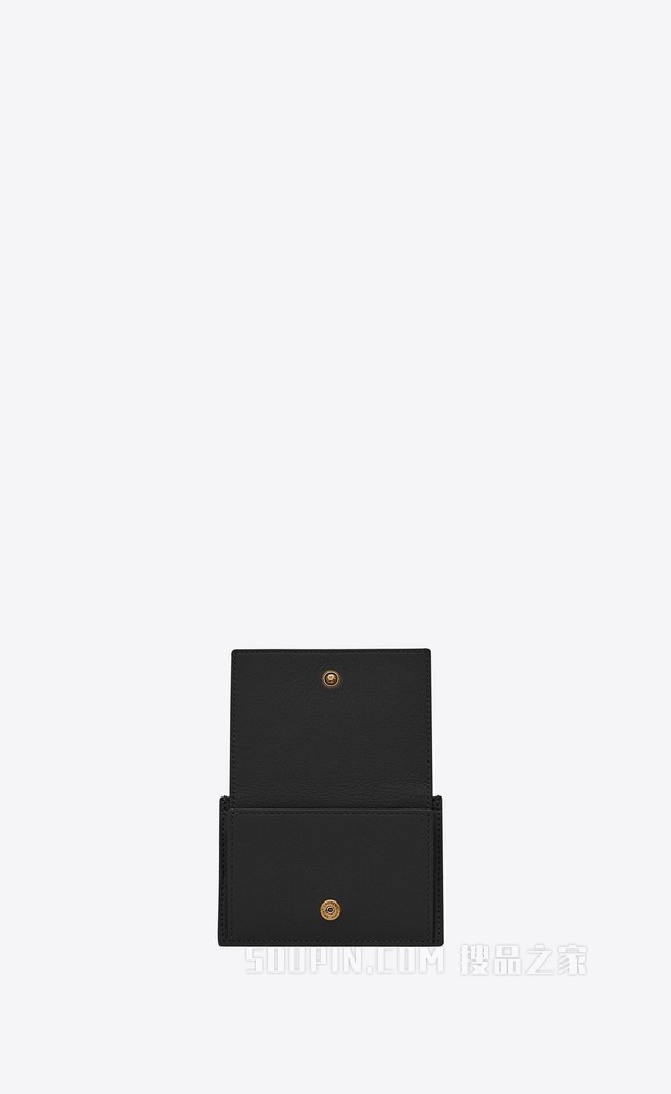 TINY MONOGRAM粒面皮革卡包