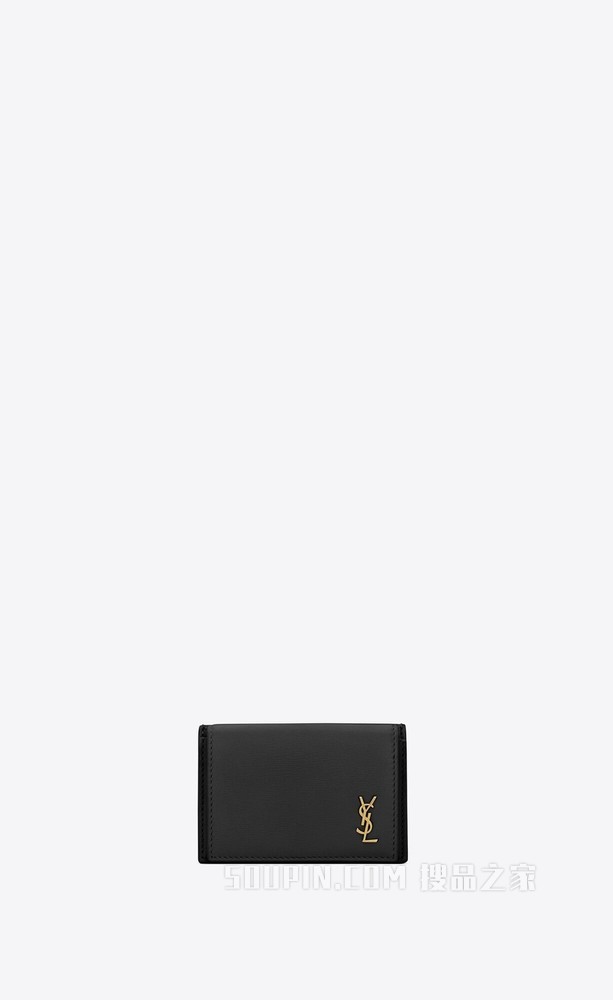 TINY MONOGRAM光滑皮革卡包