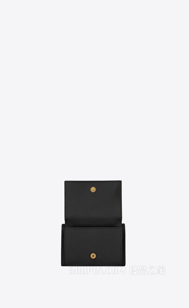TINY MONOGRAM光滑皮革卡包