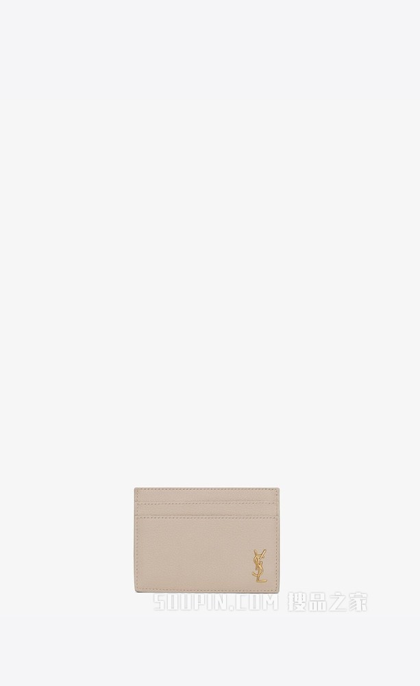TINY MONOGRAM粒面皮革卡包