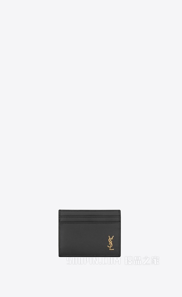 TINY MONOGRAM光滑皮革卡包