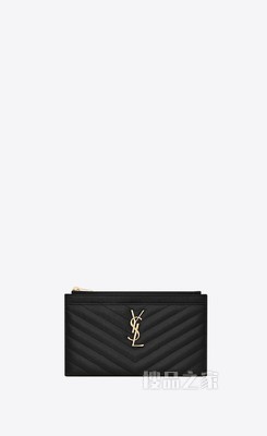 Monogram纹理绗缝皮革手拿包