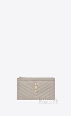 Monogram纹理绗缝皮革手拿包