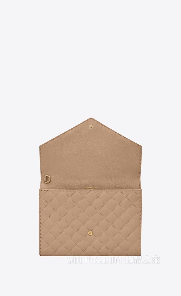 MIX QUILTED粒面皮革MONOGRAM手拿包
