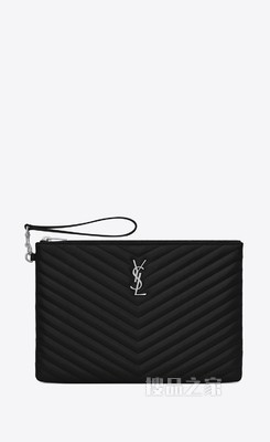 Monogram黑色绗缝真皮平板电脑包