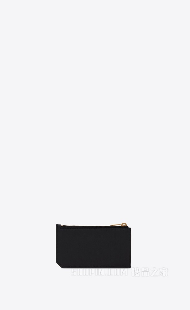 TINY MONOGRAM FRAGMENTS粒面皮革拉链卡包