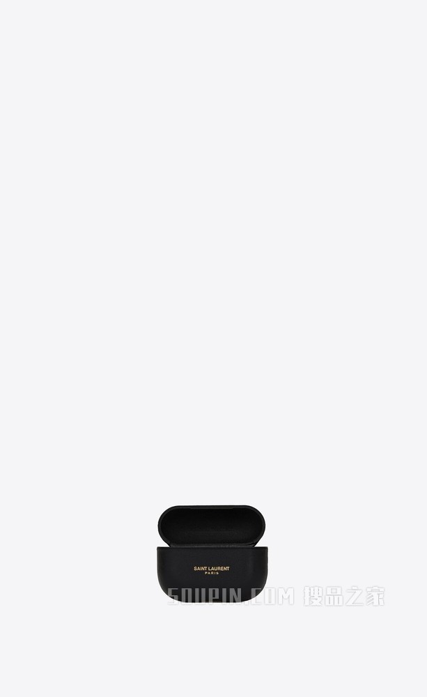 圣罗兰 PARIS光滑皮革无线耳机盒适用于airpods