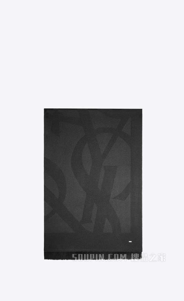 MONOGRAM羊毛提花围巾