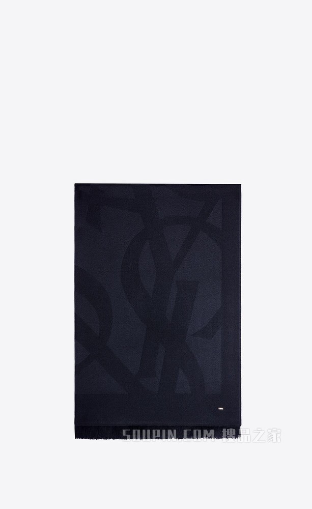 MONOGRAM羊毛提花围巾