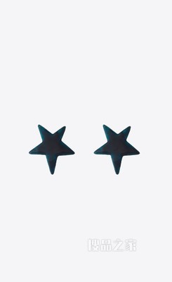 金属和珐琅星星耳环