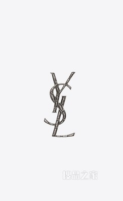 ysl opyum银色调黄铜鳄鱼胸针