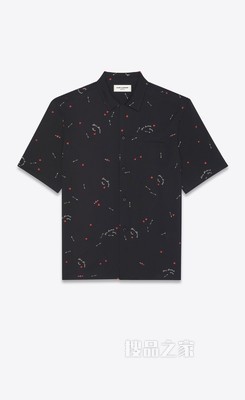 圣罗兰 Cupid印花鲨鱼领衬衫