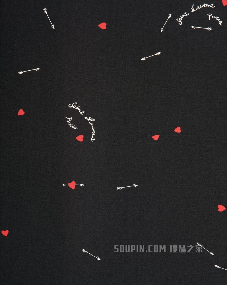 圣罗兰 Cupid印花鲨鱼领衬衫