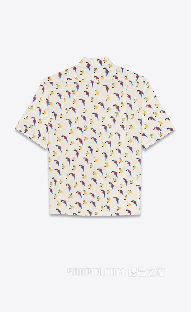 “coup de pinceau”印花鲨鱼领衬衫