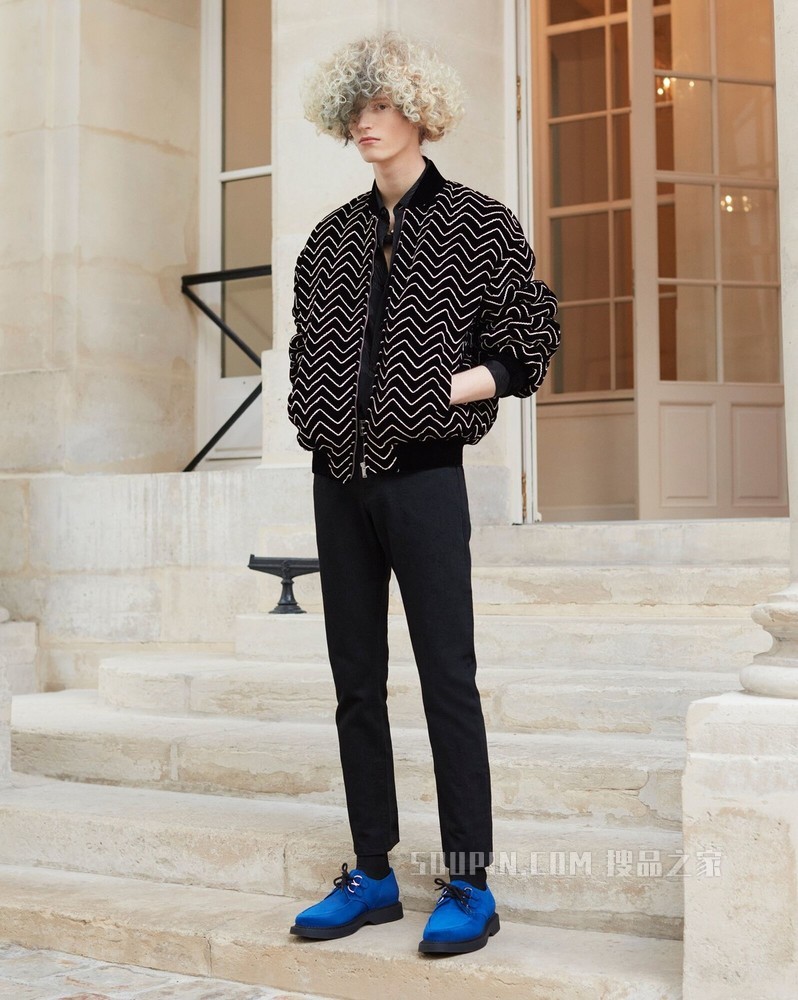 天鹅绒廓形飞行员夹克